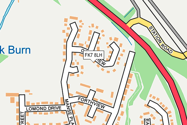FK7 8LH map - OS OpenMap – Local (Ordnance Survey)