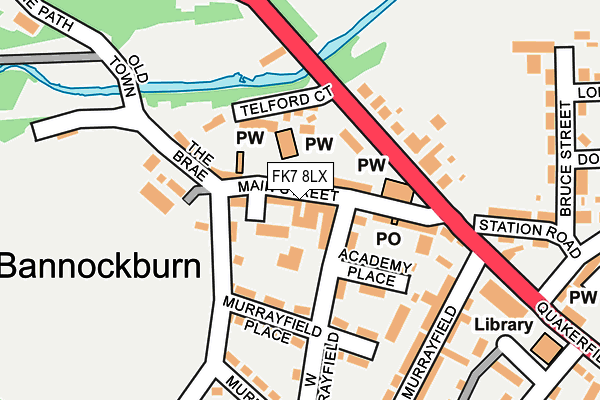 FK7 8LX map - OS OpenMap – Local (Ordnance Survey)