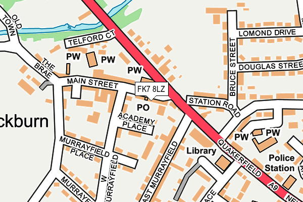 FK7 8LZ map - OS OpenMap – Local (Ordnance Survey)