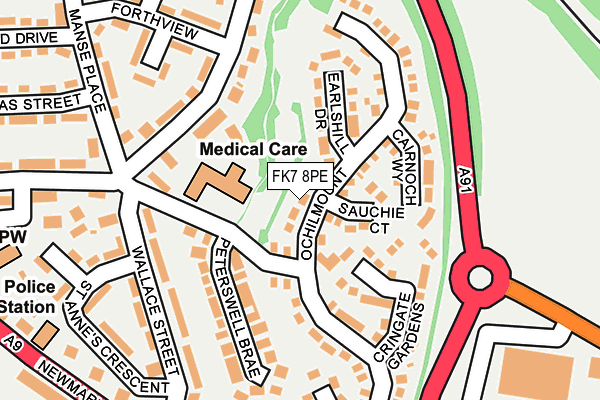FK7 8PE map - OS OpenMap – Local (Ordnance Survey)