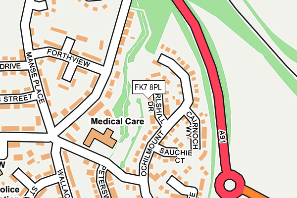 FK7 8PL map - OS OpenMap – Local (Ordnance Survey)