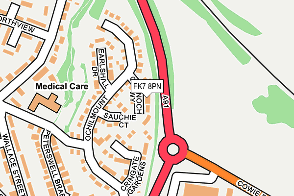 FK7 8PN map - OS OpenMap – Local (Ordnance Survey)