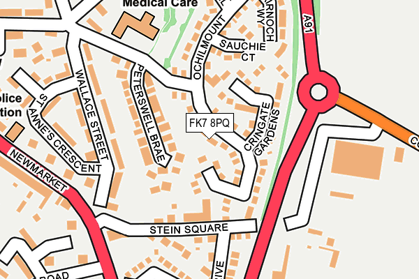 FK7 8PQ map - OS OpenMap – Local (Ordnance Survey)