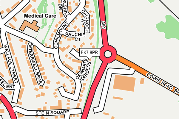 FK7 8PR map - OS OpenMap – Local (Ordnance Survey)