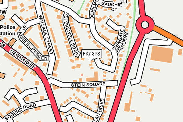 FK7 8PS map - OS OpenMap – Local (Ordnance Survey)