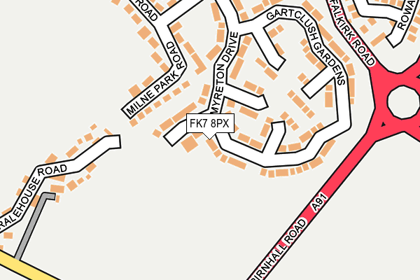 FK7 8PX map - OS OpenMap – Local (Ordnance Survey)