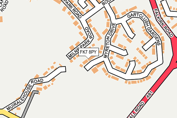 FK7 8PY map - OS OpenMap – Local (Ordnance Survey)