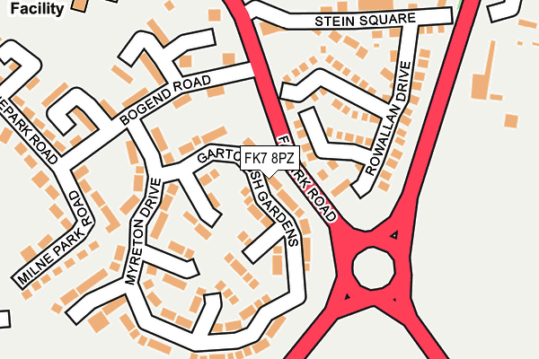 FK7 8PZ map - OS OpenMap – Local (Ordnance Survey)