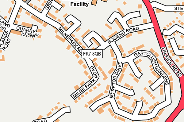 FK7 8QB map - OS OpenMap – Local (Ordnance Survey)