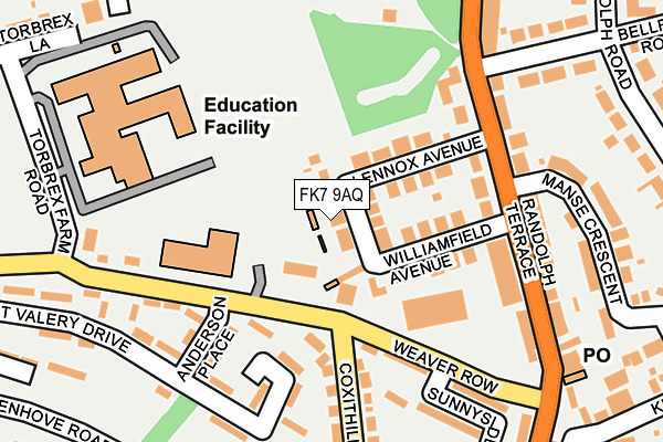 FK7 9AQ map - OS OpenMap – Local (Ordnance Survey)