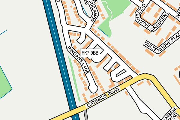 FK7 9BB map - OS OpenMap – Local (Ordnance Survey)