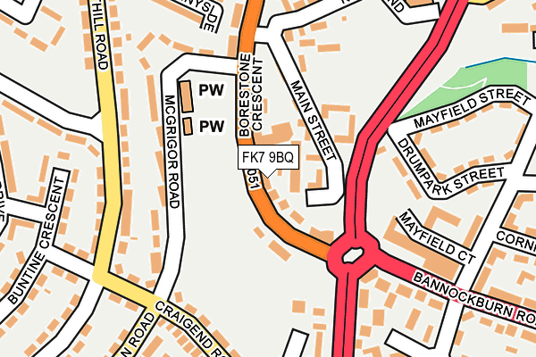 FK7 9BQ map - OS OpenMap – Local (Ordnance Survey)