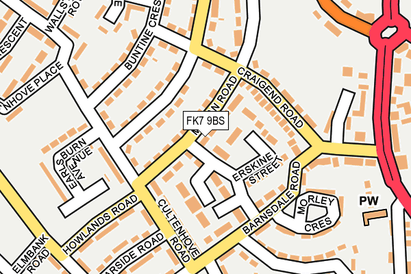 FK7 9BS map - OS OpenMap – Local (Ordnance Survey)