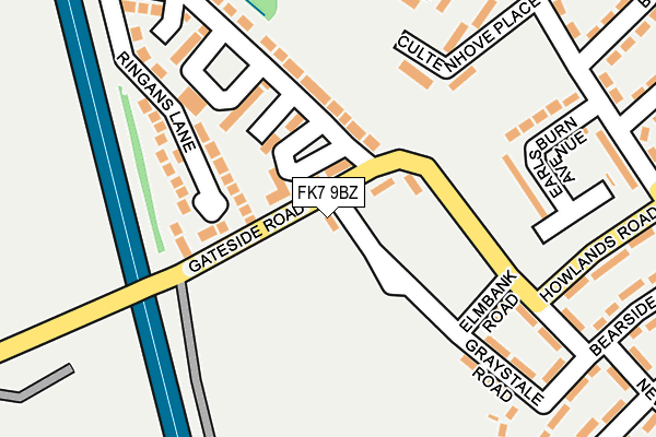 FK7 9BZ map - OS OpenMap – Local (Ordnance Survey)