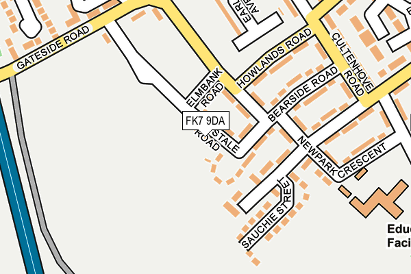 FK7 9DA map - OS OpenMap – Local (Ordnance Survey)