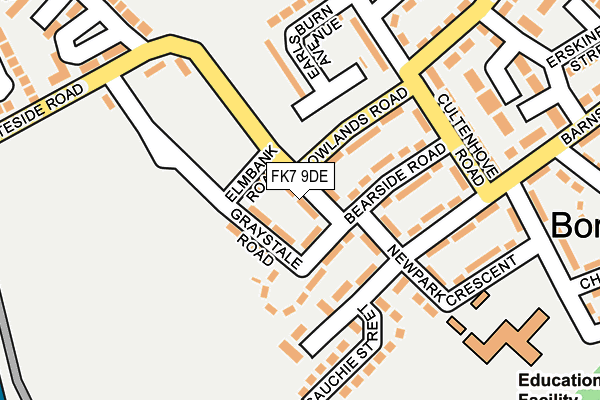 FK7 9DE map - OS OpenMap – Local (Ordnance Survey)