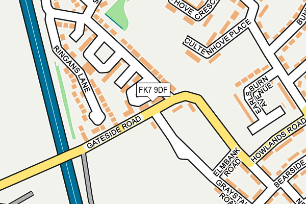FK7 9DF map - OS OpenMap – Local (Ordnance Survey)