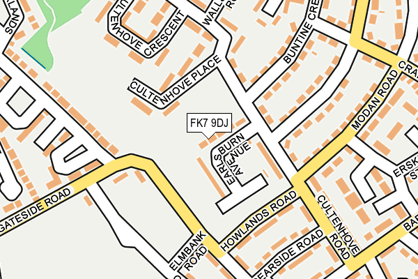 FK7 9DJ map - OS OpenMap – Local (Ordnance Survey)