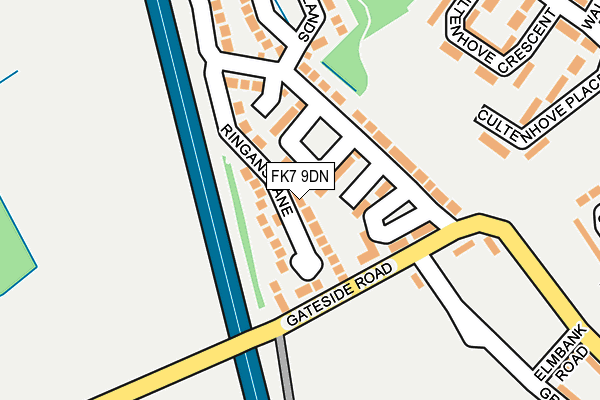 FK7 9DN map - OS OpenMap – Local (Ordnance Survey)