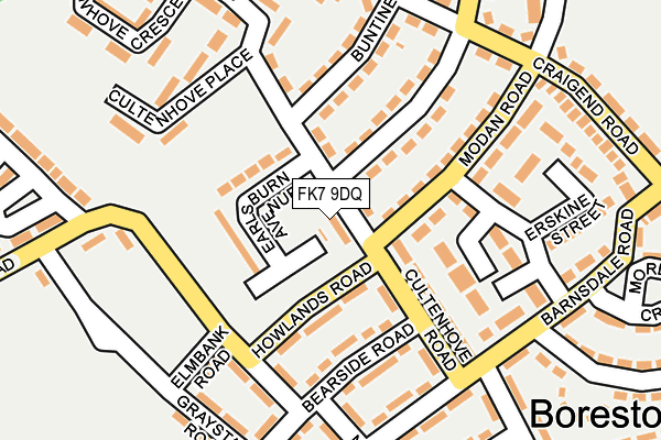 FK7 9DQ map - OS OpenMap – Local (Ordnance Survey)