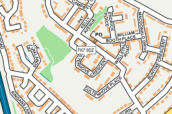 FK7 9DZ map - OS OpenMap – Local (Ordnance Survey)