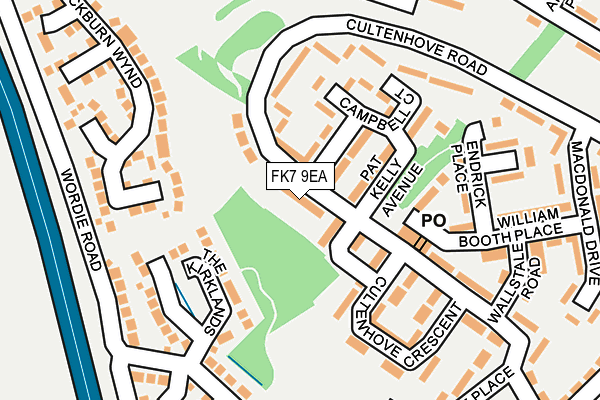 FK7 9EA map - OS OpenMap – Local (Ordnance Survey)