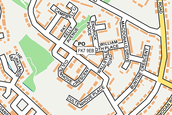 FK7 9EB map - OS OpenMap – Local (Ordnance Survey)