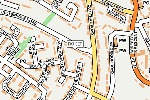 FK7 9EF map - OS OpenMap – Local (Ordnance Survey)