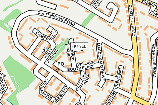 FK7 9EL map - OS OpenMap – Local (Ordnance Survey)