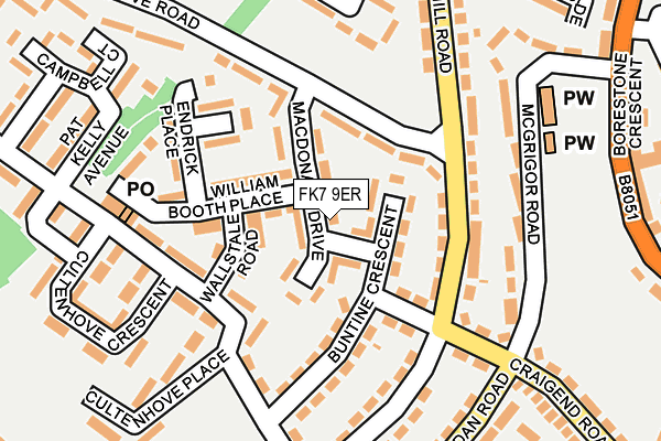 FK7 9ER map - OS OpenMap – Local (Ordnance Survey)
