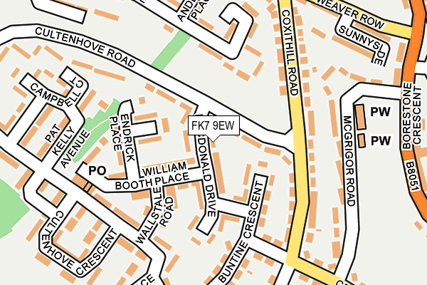 FK7 9EW map - OS OpenMap – Local (Ordnance Survey)