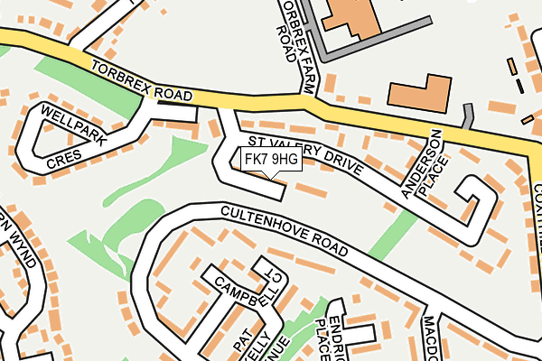 FK7 9HG map - OS OpenMap – Local (Ordnance Survey)