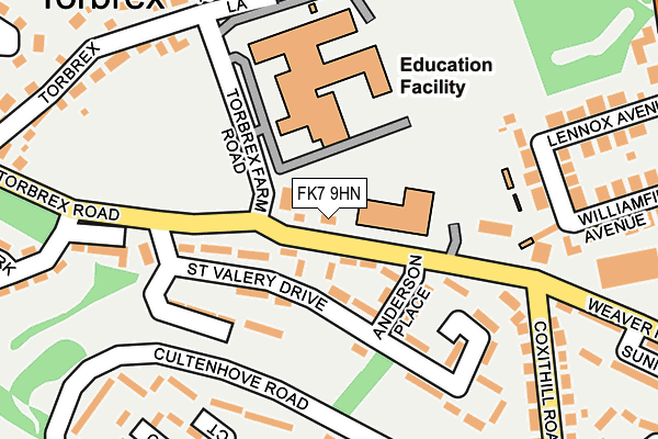 FK7 9HN map - OS OpenMap – Local (Ordnance Survey)