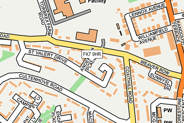 FK7 9HR map - OS OpenMap – Local (Ordnance Survey)