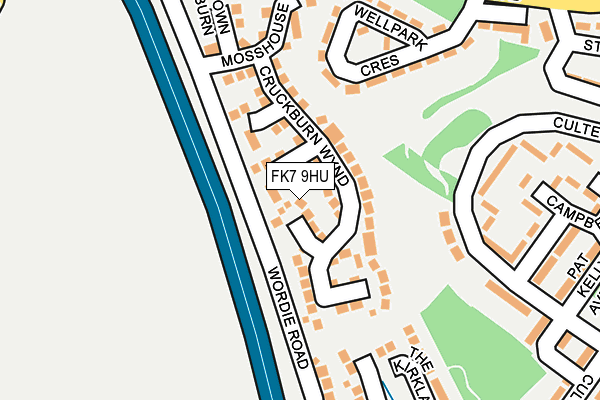 FK7 9HU map - OS OpenMap – Local (Ordnance Survey)