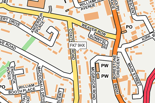 FK7 9HX map - OS OpenMap – Local (Ordnance Survey)