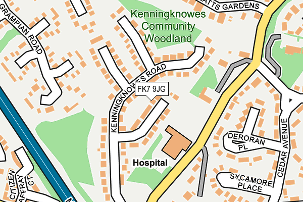 FK7 9JG map - OS OpenMap – Local (Ordnance Survey)