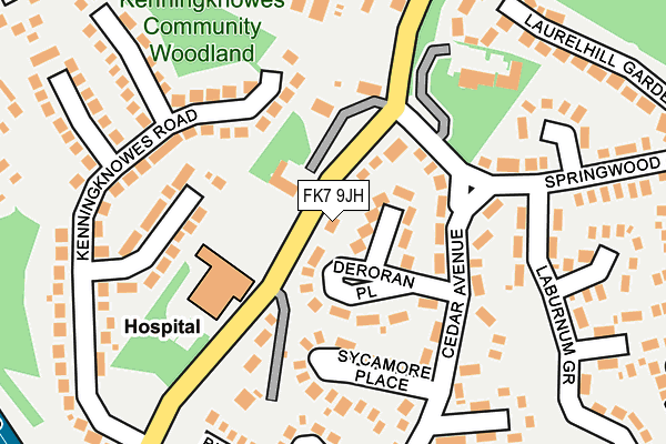 FK7 9JH map - OS OpenMap – Local (Ordnance Survey)
