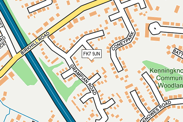 FK7 9JN map - OS OpenMap – Local (Ordnance Survey)