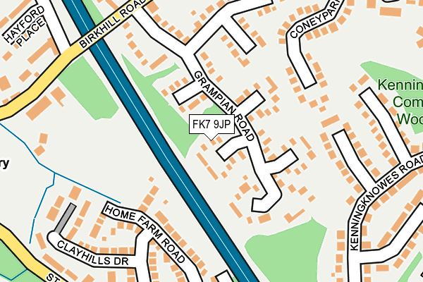 FK7 9JP map - OS OpenMap – Local (Ordnance Survey)