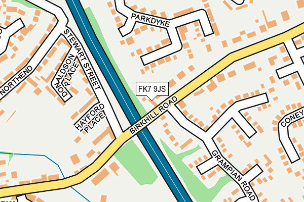 FK7 9JS map - OS OpenMap – Local (Ordnance Survey)