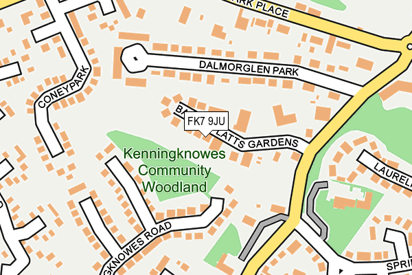 FK7 9JU map - OS OpenMap – Local (Ordnance Survey)