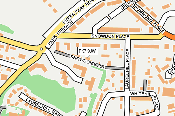 FK7 9JW map - OS OpenMap – Local (Ordnance Survey)