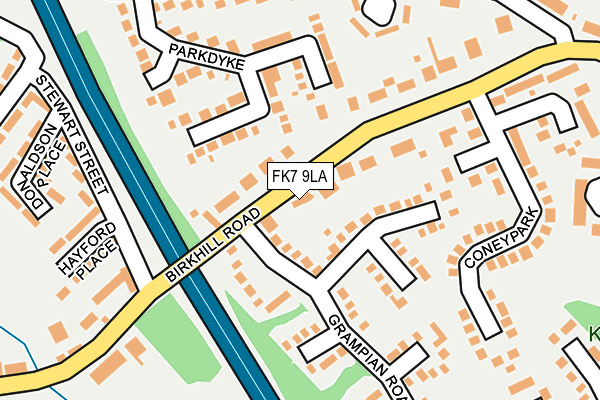 FK7 9LA map - OS OpenMap – Local (Ordnance Survey)