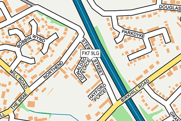 FK7 9LG map - OS OpenMap – Local (Ordnance Survey)