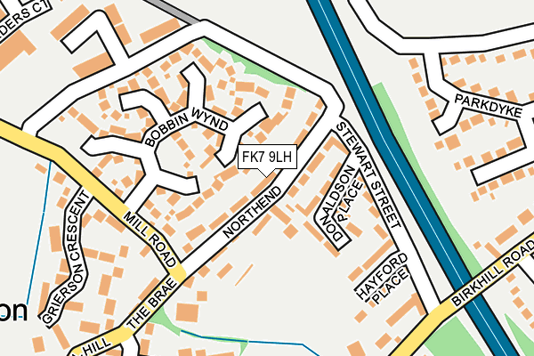 FK7 9LH map - OS OpenMap – Local (Ordnance Survey)