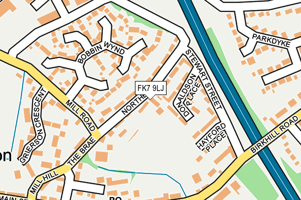 FK7 9LJ map - OS OpenMap – Local (Ordnance Survey)