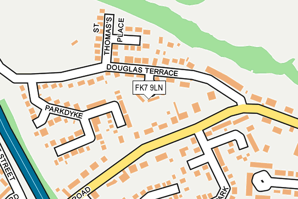 FK7 9LN map - OS OpenMap – Local (Ordnance Survey)