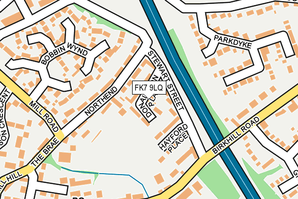 FK7 9LQ map - OS OpenMap – Local (Ordnance Survey)