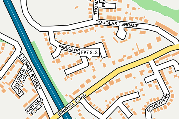 FK7 9LS map - OS OpenMap – Local (Ordnance Survey)